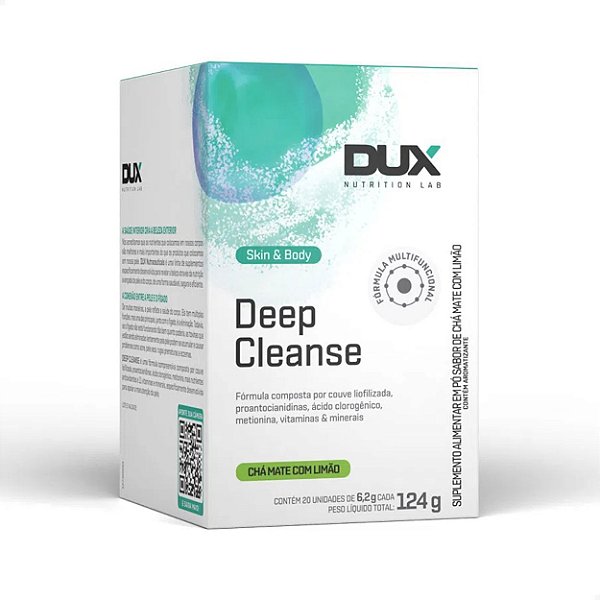 Deep Cleanse Chá Mate com Limão 20 sticks Dux Nutrition