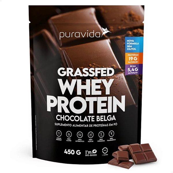 Grassfed Whey Protein Pacote 450g Puravida