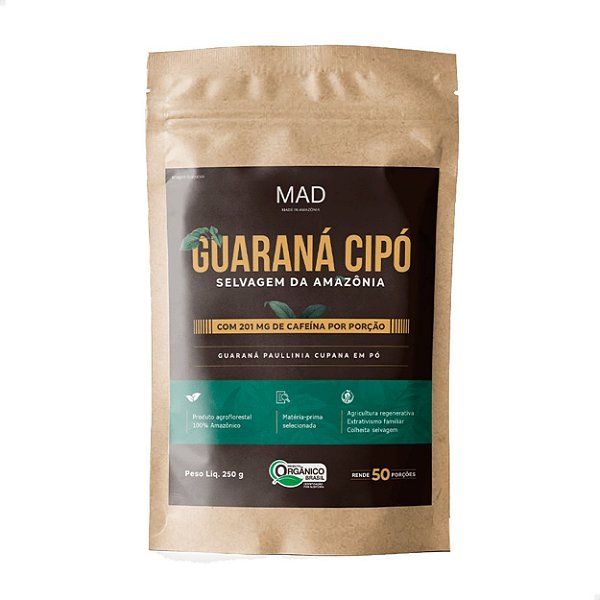 Guaraná Cipó Orgânico da Amazônia 250g MAD