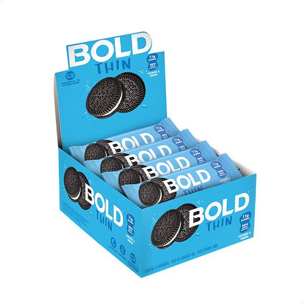 Bold Thin Barra de Proteína Caixa com 12 Un Bold Snacks