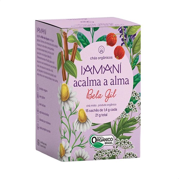 Chá Funcional Orgânico Acalma a Alma Bela Gil 15 sachês Iamaní