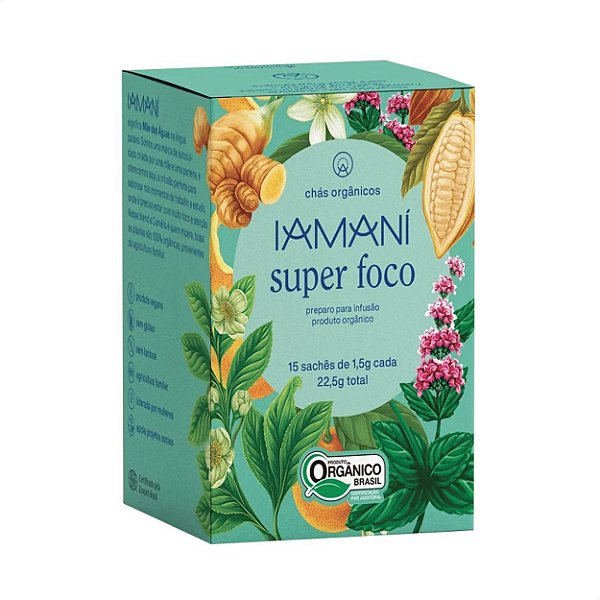 Chá Funcional Orgânico Super Foco 15 sachês  Iamaní