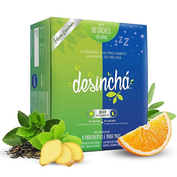 Desinchá Misto 2 em 1 Dia e Noite 60 sachês