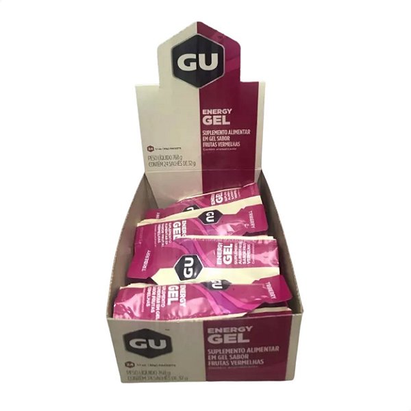 GU Energy Gel com Cafeína caixa com 24 sachês