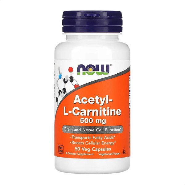 Acetil L-Carnitina 500mg 50caps Now Foods