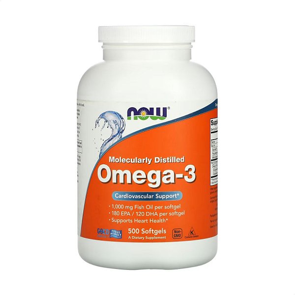 Ômega 3 1000mg 500 caps Now Foods