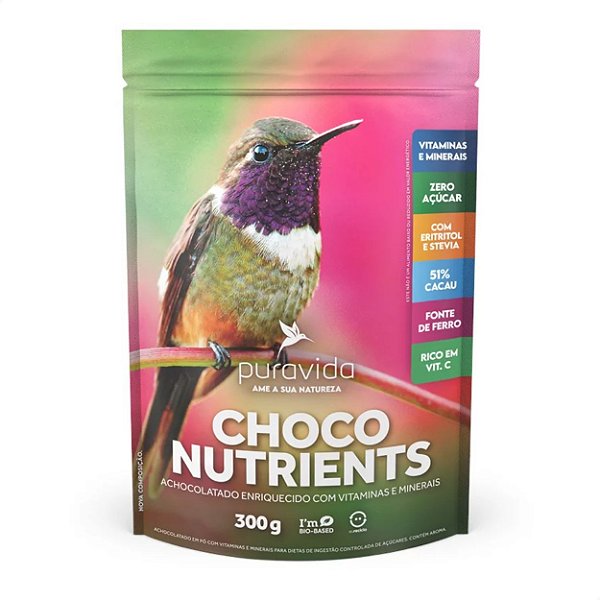 Choco Nutrients Achocolatado Vegano Multivitaminado 300g Puravida