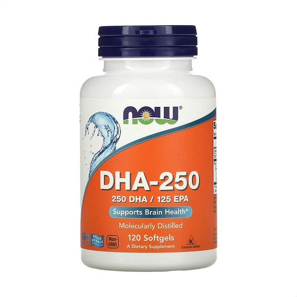Ômega DHA 250mg 120 caps Now Foods
