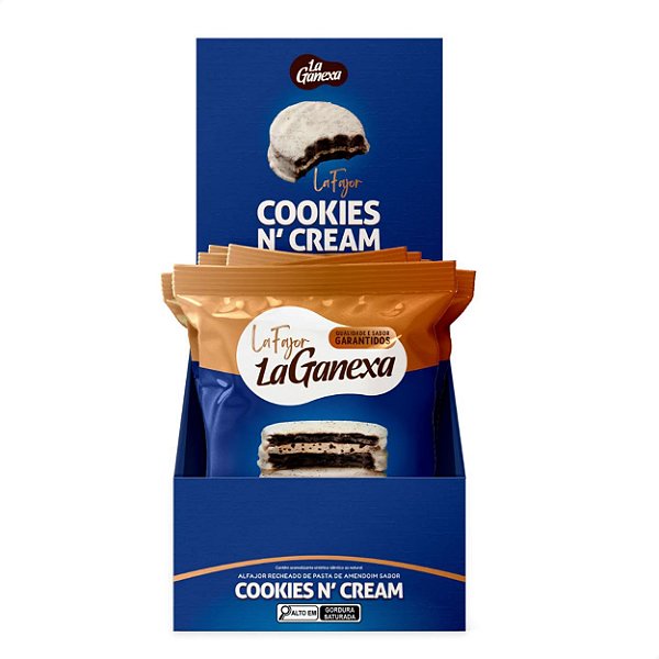 La Fajor Cookies and Cream com Whey Display 12 uni La Ganexa