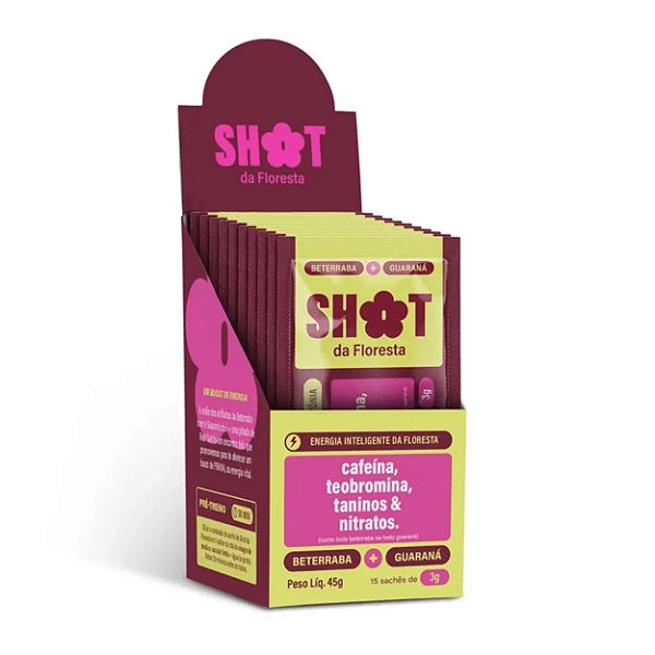 Shot da Floresta Beterraba + Guaraná Caixa 15 Sachês Viva Regenera