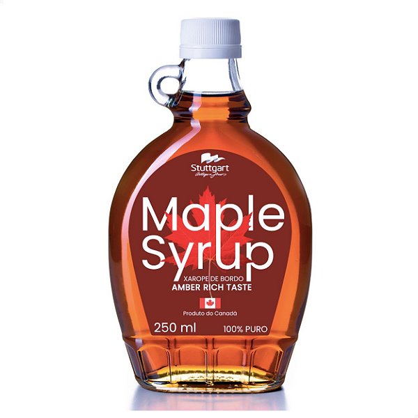 Xarope de Bordo Maple Syrup 100% Puro 250ml Importado Canadá