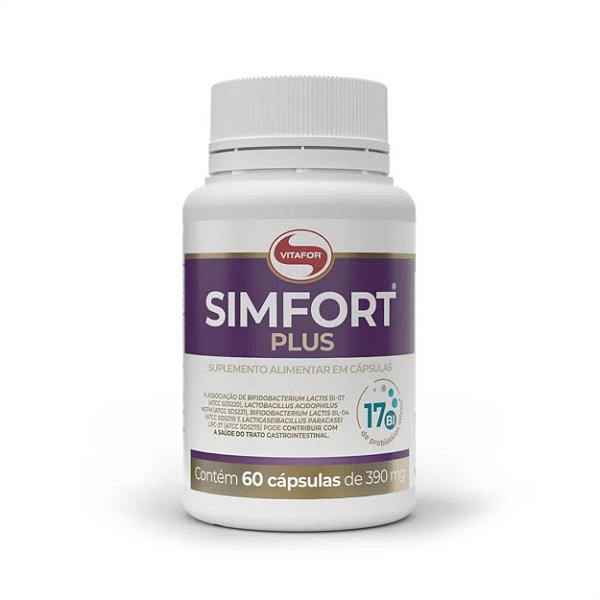Simfort Plus Probiótico Alta Concentração 60 caps Vitafor