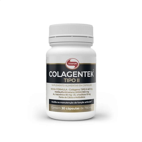 Colagentek Colágeno tipo 2 790mg 30 Caps Vitafor