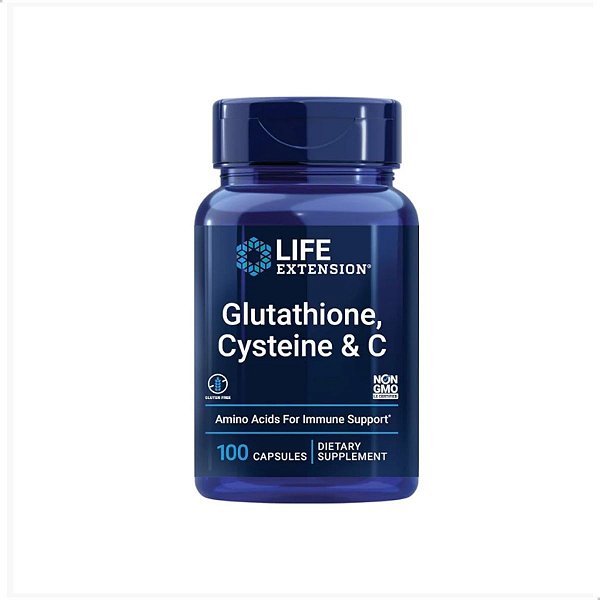 Glutationa, Cisteína e Vitamina C 100 Cápsulas - Life Extension