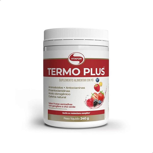 Termo Plus Termogênico em Pó 240g Frutas Vermelhas e Gengibre com Chá Verde Vitafor