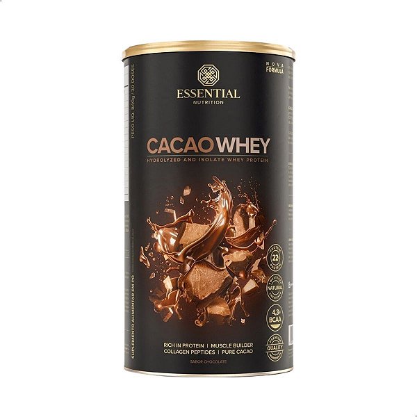 Cacao Whey Protein Hidro e Iso 840g Essential