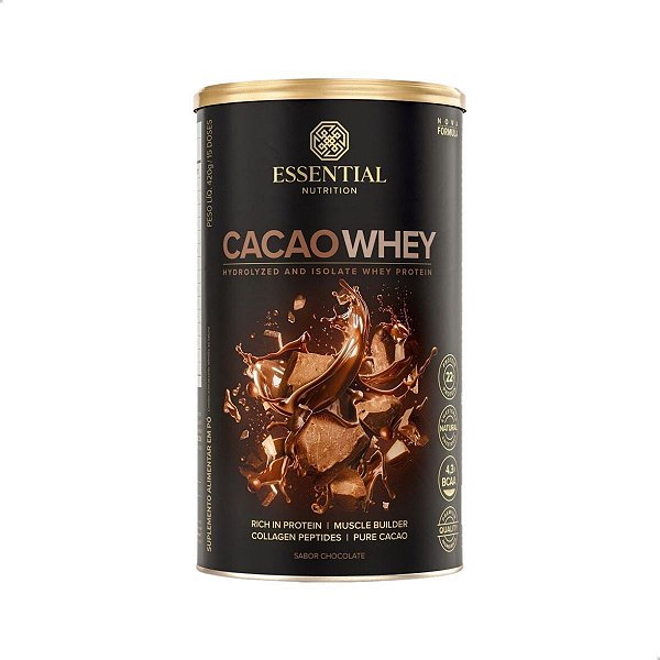 Cacao Whey Protein Hidro e Iso 420g Essential