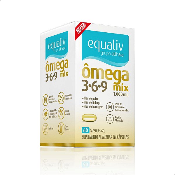 Ômega Mix 3 6 9 1000mg 60 caps Equaliv