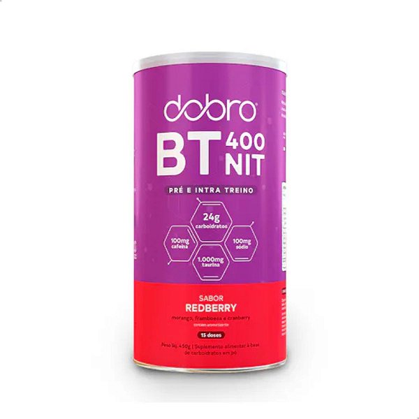 BT Nitrato com Cafeína e Taurina Redberry 450g Dobro