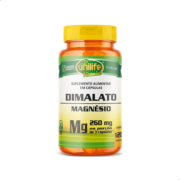 Magnésio Dimalato 260mg 60caps Unilife