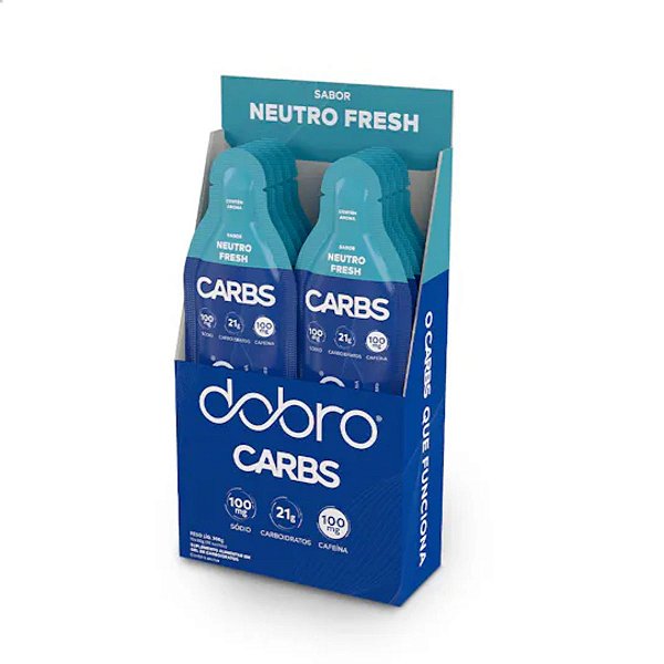 Gel Carbs com cafeína Neutro Fresh Caixa com 10un Dobro