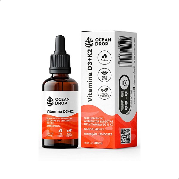 Vitamina D3 + K2 Rápida Absorção 30ml Ocean Drop