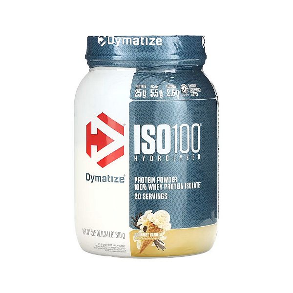 Whey Iso 100 Hidrolisado Isolado Baunilha 610g Dymatize