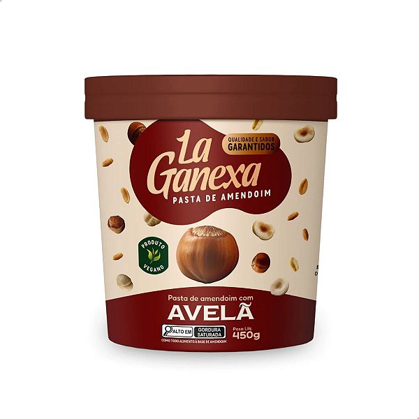 Pasta de Amendoim sabor Avelã 450g La Ganexa