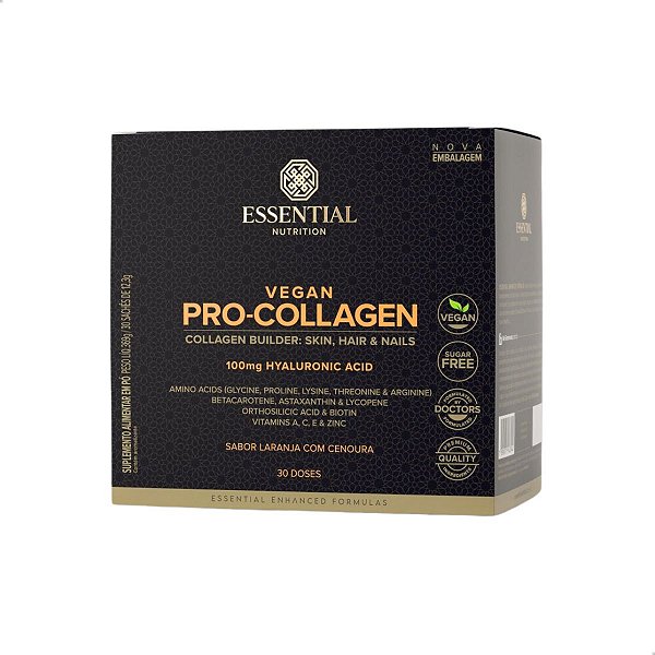 Pro-Collagen Vegan Laranja com Cenoura Box 30 sachês Essential