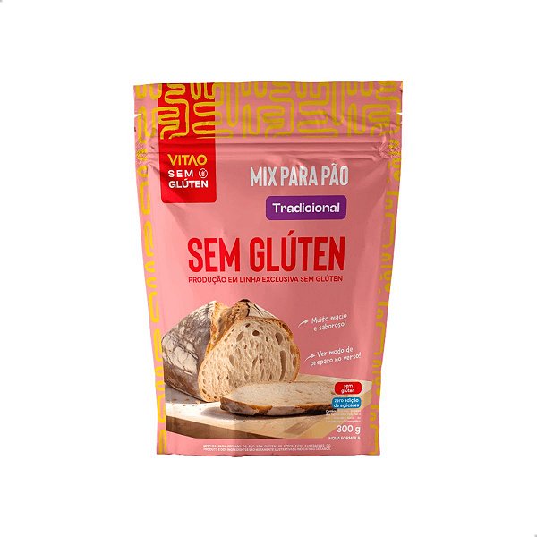 Mix Pão Sem Glúten Tradicional 300g Vitao