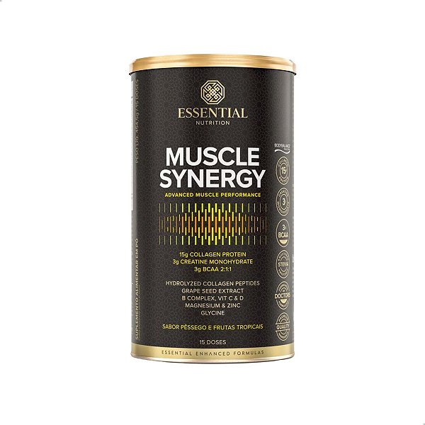 Muscle Synergy Sabor Pêssego e Frutas Tropicais 454,5g Essential