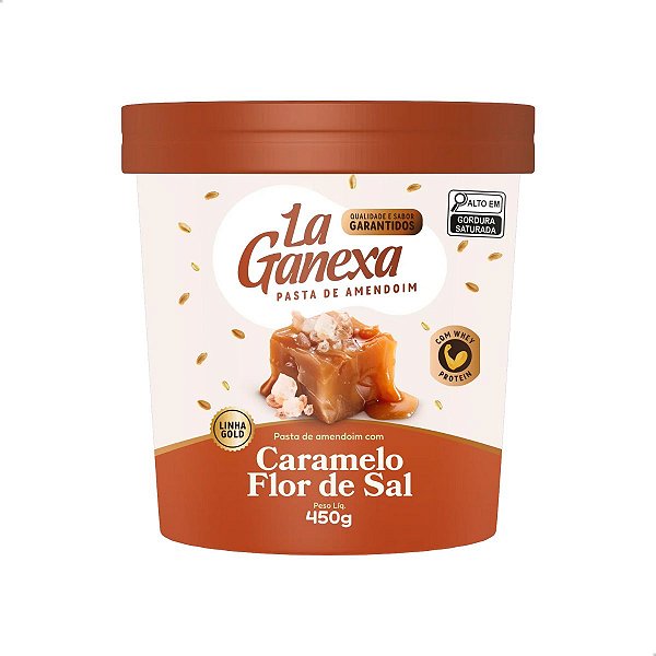 Pasta de Amendoim sabor Caramelo e Flor de Sal 450g La Ganexa