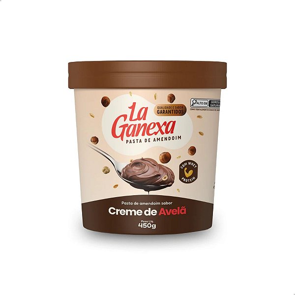 Pasta de Amendoim sabor Creme de Avelã 450g La Ganexa