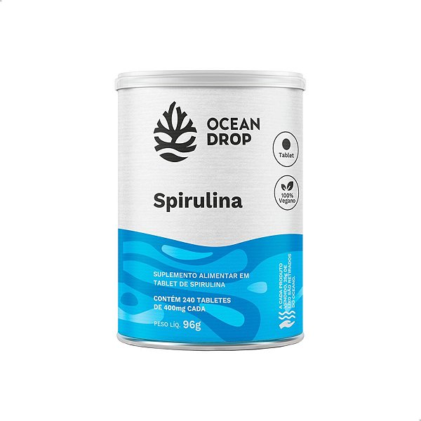 Spirulina 500mg 240 Cápsulas Ocean Drop