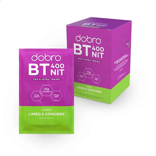 BT Nitrato com Cafeína Limão e Gengibre Sachê Unitário Dobro