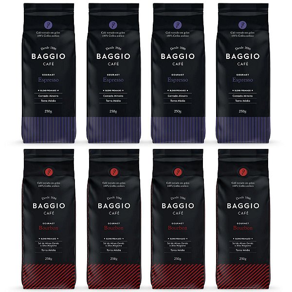 Café Torrado em Grãos Baggio 100% Arabica 2kg