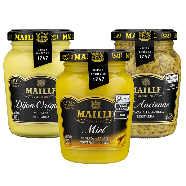 Kit Mostarda Maille - 3 sabores diferentes