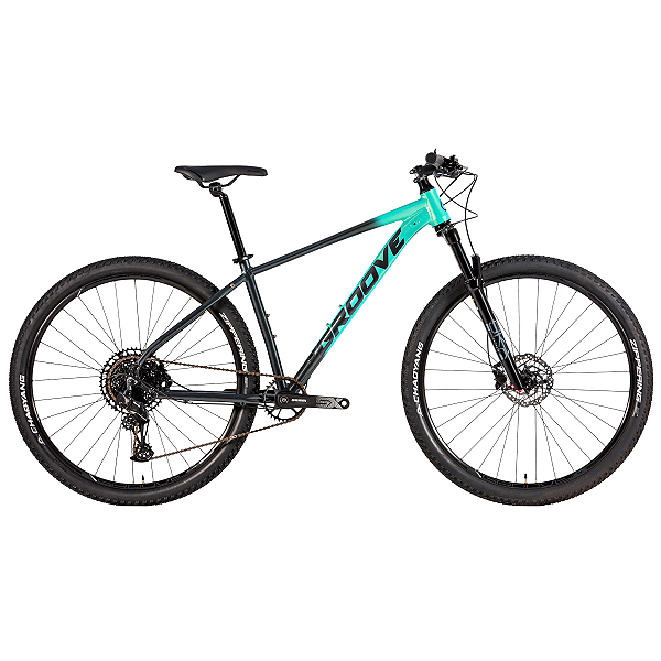 BICICLETA 29 GROOVE SKA 70 12V VERDE CLARO/GRAFITE - Cyclex - Tudo