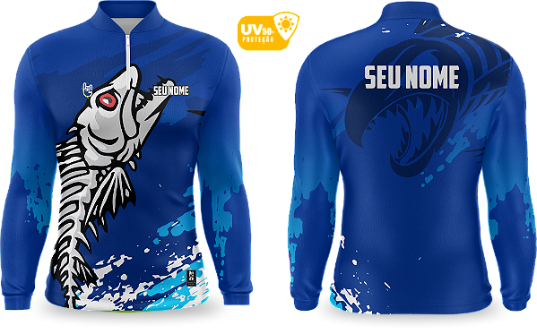 Camiseta de Pesca Manga Longa UV50+ - Ref0004