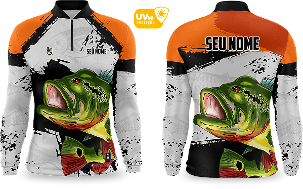 Camiseta de Pesca Manga Longa UV50+ - Ref0005