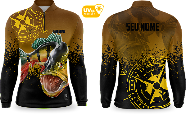 Camiseta de Pesca Manga Longa UV50+ - Ref0006