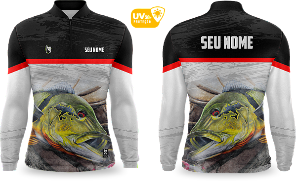 Camiseta de Pesca Manga Longa UV50+ - Ref0007