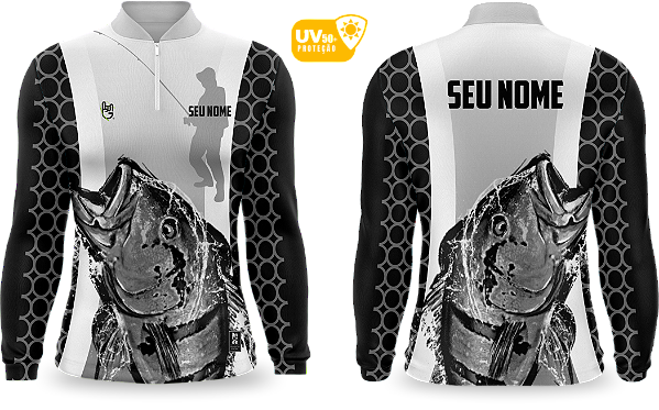 Camiseta de Pesca Manga Longa UV50+ - Ref0008