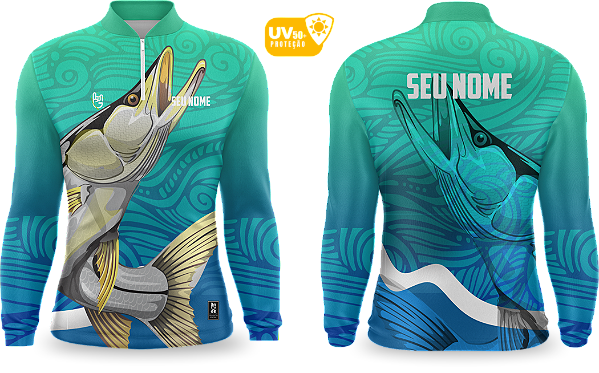 Camiseta de Pesca Manga Longa UV50+ - Ref0010