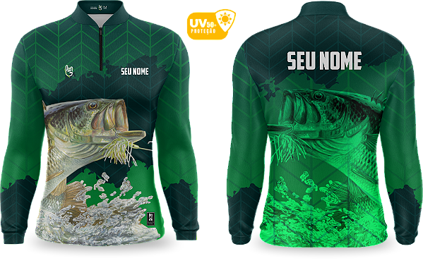 Camiseta de Pesca Manga Longa UV50+ - Ref0014