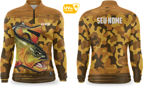 Camiseta de Pesca Manga Longa UV50+ - Ref0015