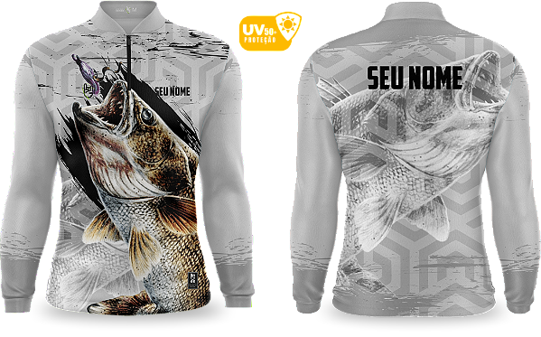 Camiseta de Pesca Manga Longa UV50+ - Ref0017