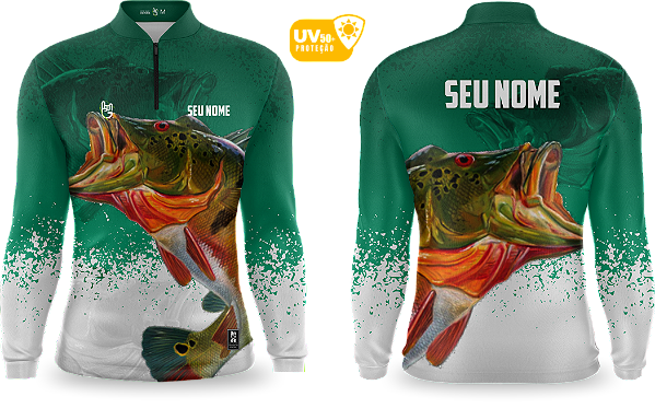 Camiseta de Pesca Manga Longa UV50+ - Ref0018