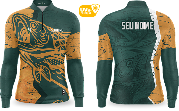 Camiseta de Pesca Manga Longa UV50+ - Ref0019