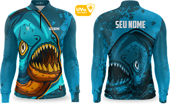 Camiseta de Pesca Manga Longa UV50+ - Ref0021
